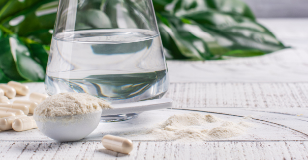 collagen powder and water