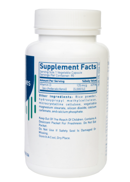 Uscriptives Vitamin D3 5000 IU Supplement Facts