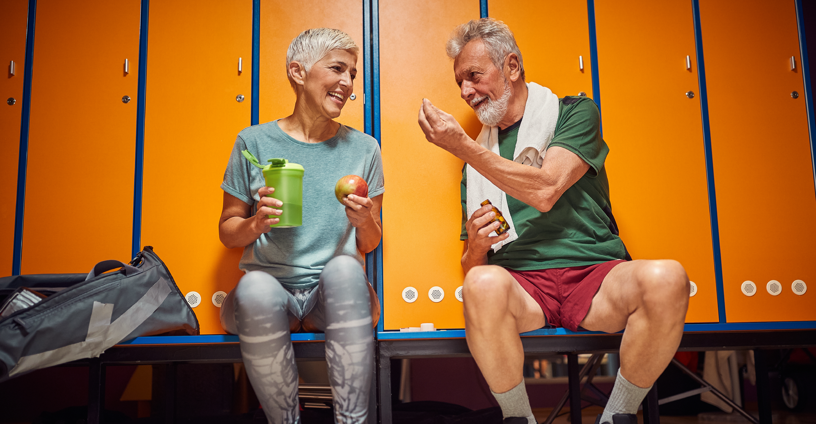 older couple in a gym