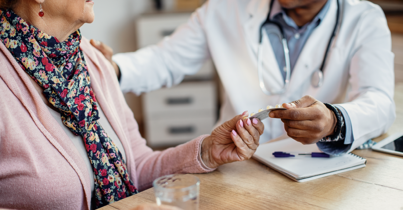 female patient speaking with doctor